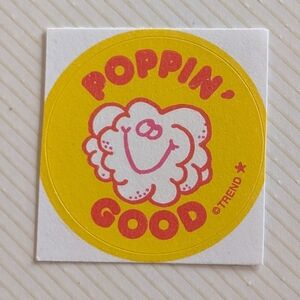 10/$25 Popcorn "Popping Good" Scratch & Sniff Retro Sticker